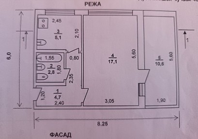 Продам квартиру 1 комнатную кв переделанно на 2 ком