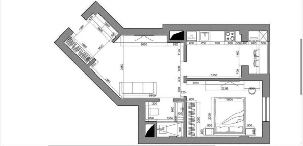 Новостройка линия Шота Руставели 2-комнатная под ключ 58м2