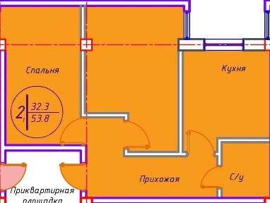 2-хонали хонадонлар | таййор кадастрга эга 54 м2
