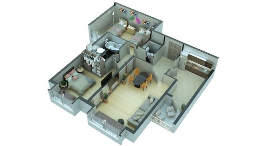 Hightown, 74.48 кв м., 10 этаж.