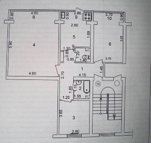 3 комнатная КОРОБКА 74м2 на ул. Саид Барака ор-р: ГУВД