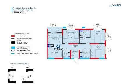 СРОЧНО! 4 комнатная NRG Meros, идеально под инвестицию. 77м2