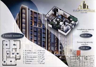 A'LO JOYLASHUVDA joylashgan zo‘r kvartira SOTILADI!