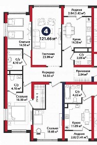 ЖК NRG Qorasuv 4-х комнатная квартира (новостройка)