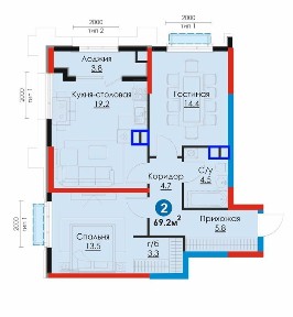 Скидка 30% 2х комнатная квартир/Ежемесячно 8 млн Ключи есть [RA]