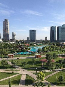 3 xonali 110 m2, Gardens Residence, Tashkent City manzarasi'