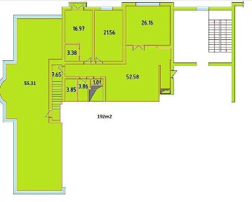 нукусская габус коробка с кадастром; площадь: 136,7 м² терраса 55,3 м²