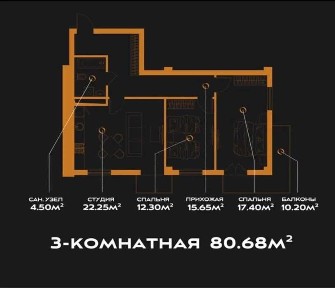 Loft residence 3/10/12 80м2 коробка квартира продается: Мирабад Ц1
