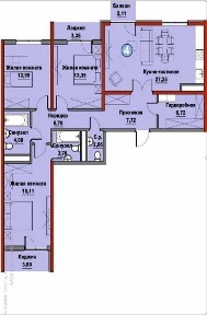 Murad Buildings Business Premium ЖК Soy Bo'yi квартира 4-комн. 4 этаж