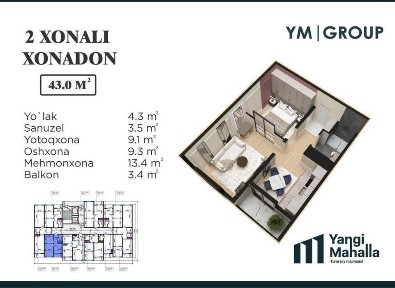 Yangi Mahalla 10-hududdan Kvartira Sotiladi!