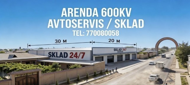 Jomiyga yaqin 6sot. skladga arendaga beriladi