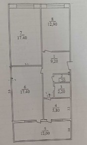 Продаю квартиру 3х комнатную