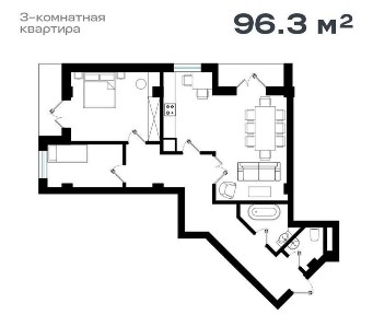 *BINKAT Ш. Руставелли 3ком квартира 96м2 Коробка, лучшая инвестиция