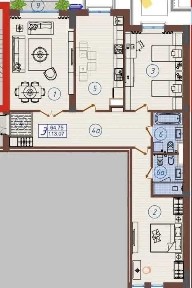 Мирзо улугбек Центр Дархана 3х ком 115м2