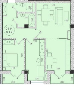 *Binkat улШота Руставелли 3ком квартира. 80м2 Коробка. Лучшая инвестиция