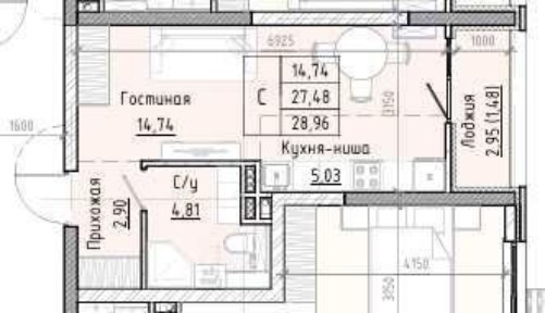 Центр Нового Ташкента 1м² от 1000у.е.  1комн 28.96м² -Ипотека/Рассрочка