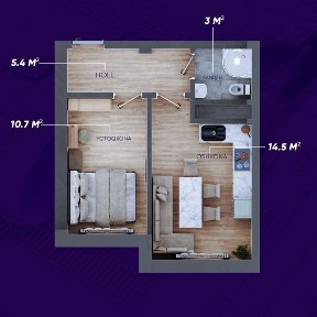 ЖК CHAROGONHOUSES, 3-к квартира 77м2, Ташкент обл, улица Салар