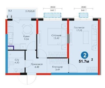 2 комн. квартира Новый Узбекистан ПВ 144 млн. FIX PRICE [GS]