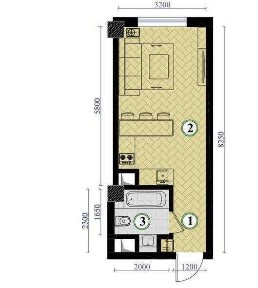 Black Tower 1-комнатная 13 этаж 26м2 КОРОБКА ГЛИНКА 8-роддом под сдачу