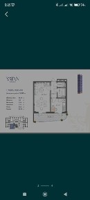 Хонсарой ВАТАН 1-КОМНАТКАЯ КВАРТИРА 36.92 кв. м+10.2 открытая терраса