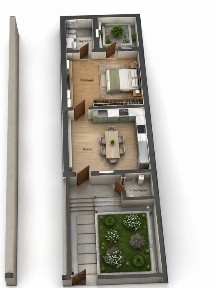 Продаётся 1 комнатная квартира на 1.2 сотке земли (6×20