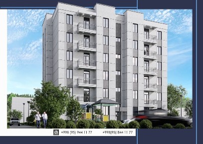 Kvartiralar sotuvda Urganch.shaxri (Eski Vodnik) 76.6m² xonadon
