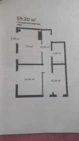 O‘z Zamin Golden House - 3 комнаты, 60 м² без ремонта!