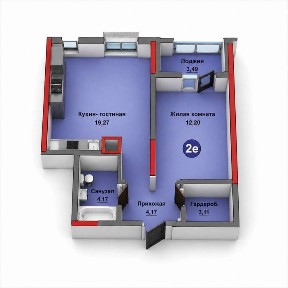 Квартира Продается 2х комнатная 45м2 жк Регнум Плаза ор: Буз базар сну