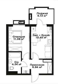 2 комнатная 38 м² ЖК Assalom Bog'lar С Кадастром у Ботанического Сада