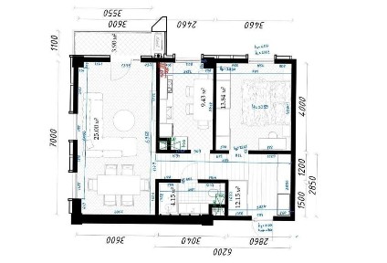 2-х комнатная (68м2)ЖК Darhan Avenue Мирзо-Улугбекский район 2/10/12