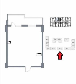 N119 ЖК Imperial club city, коробка-40м2, балкон