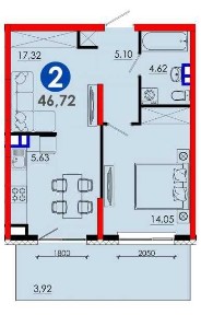 Студийная 2 комн. квартира Maftun Makon 1 этаж за 55 000 у.е.