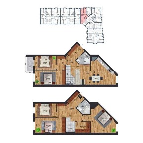 ;Neo House‼️5/6ком квартира 168,5м2 дуплекс коробка Узбум ул, Баку
