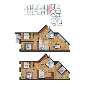 ;Neo House‼️5/6ком квартира 168,5м2 дуплекс коробка Узбум ул, Баку