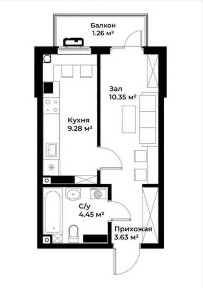 Продается 1-комнатная квартира в ЖК Assalom Jomiy