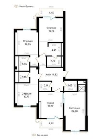 Пентхаус ЖК Mirabad Avenue 4/9-10/10 164,17 м2