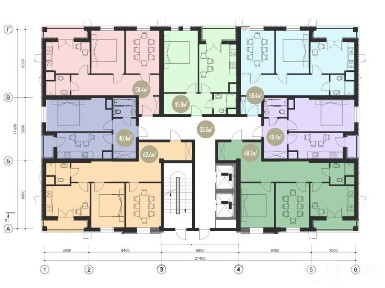 Новостройка, Новомосковская, new mahal 60.2 м2