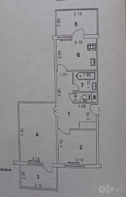 Яшнабад! Тузель 2, 2/4/5, 62 м2, ипотека можно