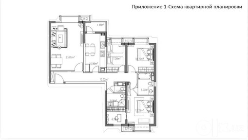 Продажа 4-комн новостройки 95м², Юнусабад, ЖК High Town City