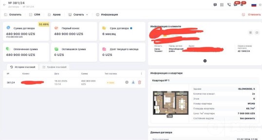 Novostroyka islomobod 6 etaj hali bitmagan