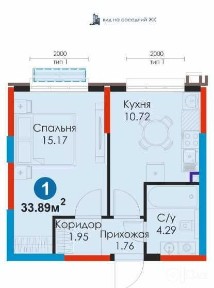 1 ком. идеальный вариант для инвестиции 33кв. м.=43 тысяч