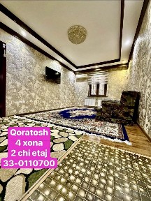 Qoratoshda 4 xonali 100 kvm li 2 chi etajda uy sotiladi. O'zimiki