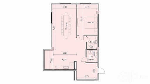 Продается новостройка 74.5 Яккасарай ж/к Mavera Town