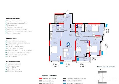 4-комнатная квартира 141 м², Мирзо-Улугбекский район, 12 этаж