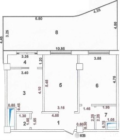 Koh-Ota - квартира в центре, рядом с мечетью 3-комнатная 78 м²