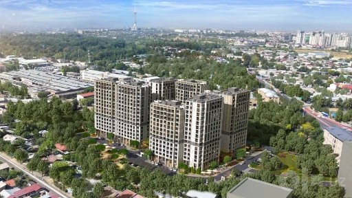 Продается 3х ком квартира, ЖК Botanika Saroyi, ор-р: ул. Богишамол, 74м²