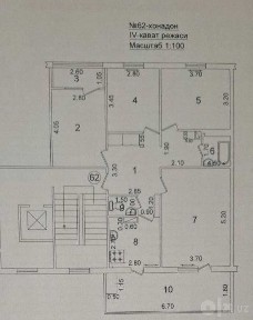 Продаю квартиру. ЮНУСАБАД-9 4/9/9 конечная автобусов 93м²