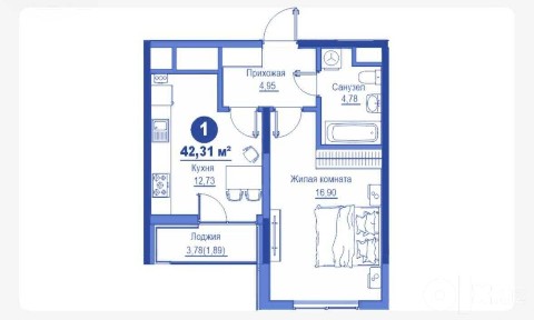 Regnum Plaza Продается 2 ком квартира коробка ул. Сайрам Буз Базар