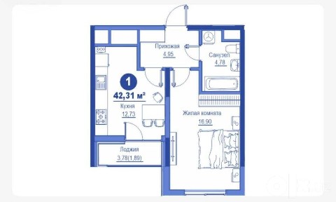 Regnum Plaza Продается 2 ком квартира коробка ул. Сайрам Буз Базар