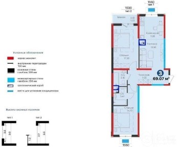 ◽️ 3-комнатная квартира в ЖК NRG Meros Comfort+ ◽️ Район: Мирзо-Улугбе
